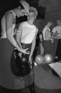 Billy Idol gets a bowling lesson