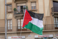 Barcelona - Pro-Palestinian anarchists against the UNVEX fair