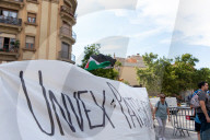 Barcelona - Pro-Palestinian anarchists against the UNVEX fair