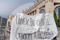 Barcelona - Pro-Palestinian anarchists against the UNVEX fair