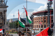 Barcelona - Pro-Palestinian anarchists against the UNVEX fair