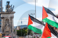 Barcelona - Pro-Palestinian anarchists against the UNVEX fair
