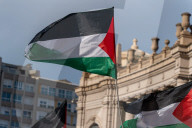 Barcelona - Pro-Palestinian anarchists against the UNVEX fair