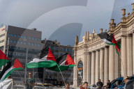 Barcelona - Pro-Palestinian anarchists against the UNVEX fair