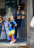 *EXCLUSIVE* Irina Shayk shows off six-pack abs while she grabs ice cream with her daughter Lea