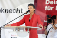 Wahlkampfveranstaltung des Bündnis Sahra Wagenknecht - Vernunft und Gerechtigkeit in Leipzig