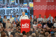 Barcelona, Central campaign rally for the European elections of the PSOE