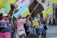 Daily Protest In Solidarity With Ukraine In Krakow, Poland