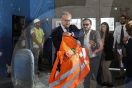 Il sindaco di Roma Roberto Gualtieri visita il cantiere del Porto Fluviale