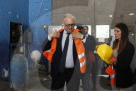 Il sindaco di Roma Roberto Gualtieri visita il cantiere del Porto Fluviale