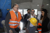 Il sindaco di Roma Roberto Gualtieri visita il cantiere del Porto Fluviale