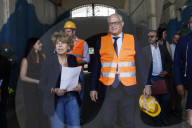 Il sindaco di Roma Roberto Gualtieri visita il cantiere del Porto Fluviale
