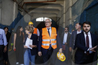 Il sindaco di Roma Roberto Gualtieri visita il cantiere del Porto Fluviale