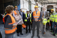 Il sindaco di Roma Roberto Gualtieri visita il cantiere del Porto Fluviale