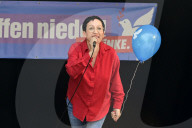 Wahlkampf-Veranstaltung der Partei Die Linke in Dresden