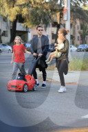 *EXCLUSIVE* Kate Mara and Jamie Bell go for an afternoon stroll with their two children in Los Angeles