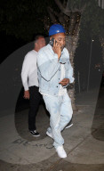 *EXCLUSIVE* Rapper Nas arrives at Mark Birnbaum and Tori Praver's birthday party