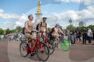 World Naked Bike Ride passes Buckingham Palace, Buckingham Palace, London, UK - 08 Jun 2024