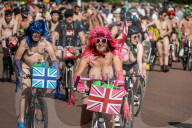 World Naked Bike Ride passes Buckingham Palace, Buckingham Palace, London, UK - 08 Jun 2024