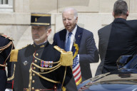 Macron hosts Bidens at Elysee Palace