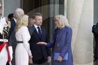 Macron hosts Bidens at Elysee Palace