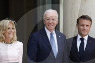 Macron hosts Bidens at Elysee Palace