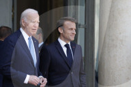 Macron hosts Bidens at Elysee Palace