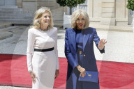Macron hosts Bidens at Elysee Palace