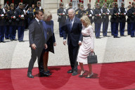 Macron hosts Bidens at Elysee Palace
