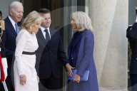 Macron hosts Bidens at Elysee Palace