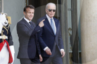 Macron hosts Bidens at Elysee Palace