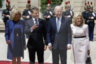 Macron hosts Bidens at Elysee Palace