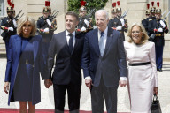 Macron hosts Bidens at Elysee Palace