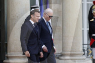 Macron hosts Bidens at Elysee Palace