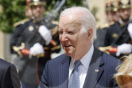 Macron hosts Bidens at Elysee Palace