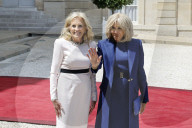 Macron hosts Bidens at Elysee Palace