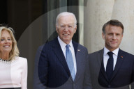 Macron hosts Bidens at Elysee Palace