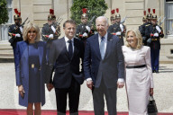 Macron hosts Bidens at Elysee Palace