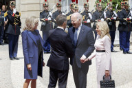 Macron hosts Bidens at Elysee Palace