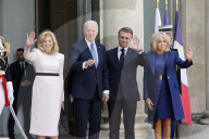Macron hosts Bidens at Elysee Palace