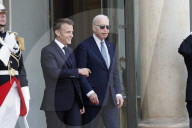 Macron hosts Bidens at Elysee Palace