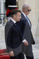 Macron hosts Bidens at Elysee Palace