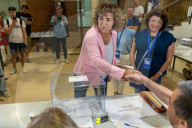 Sant sadurni d'anoia_barcelona_Dolors Montserrat of the PP votes
