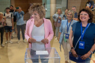 Sant sadurni d'anoia_barcelona_Dolors Montserrat of the PP votes