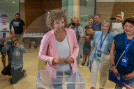 Sant sadurni d'anoia_barcelona_Dolors Montserrat of the PP votes