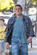 *EXCLUSIVE* Ben Affleck picks up his son Samuel from basketball practice in Santa Monica