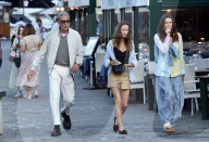 EXCLUSIVE - Hollywood-Star Jeff Goldblum macht einen Spaziergang mit seiner Frau Emilie Livingston in Portofino
