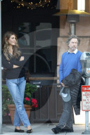 *EXCLUSIVE* David Spade spotted leaving Via Alloro restaurant with mystery young woman
