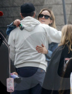 *EXCLUSIVE* Olivia Wilde and Jason Sudeikis Share a Hug in LA