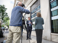 Guests depart for Sunday with Laura Kuenssberg at the BBC, Broadcasting House, London, UK. 